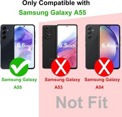 Phone Case for Samsung Galaxy A55 5G, Clear Shockproof Protective Bumper Cover