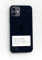**FOR PARTS** Apple iPhone 12 MGFL3LL/A, 64GB Black – LOCK T Mobile