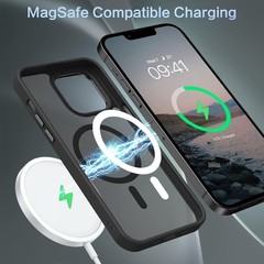 Magnetic for iPhone 13 Pro Max Case, Translucent Matte Frosted Anti-Fingerprint