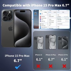 Magnetic Case for iPhone 15 Pro Max 2023 6.7 inch Anti-Fingerprint TPU Thin Cove