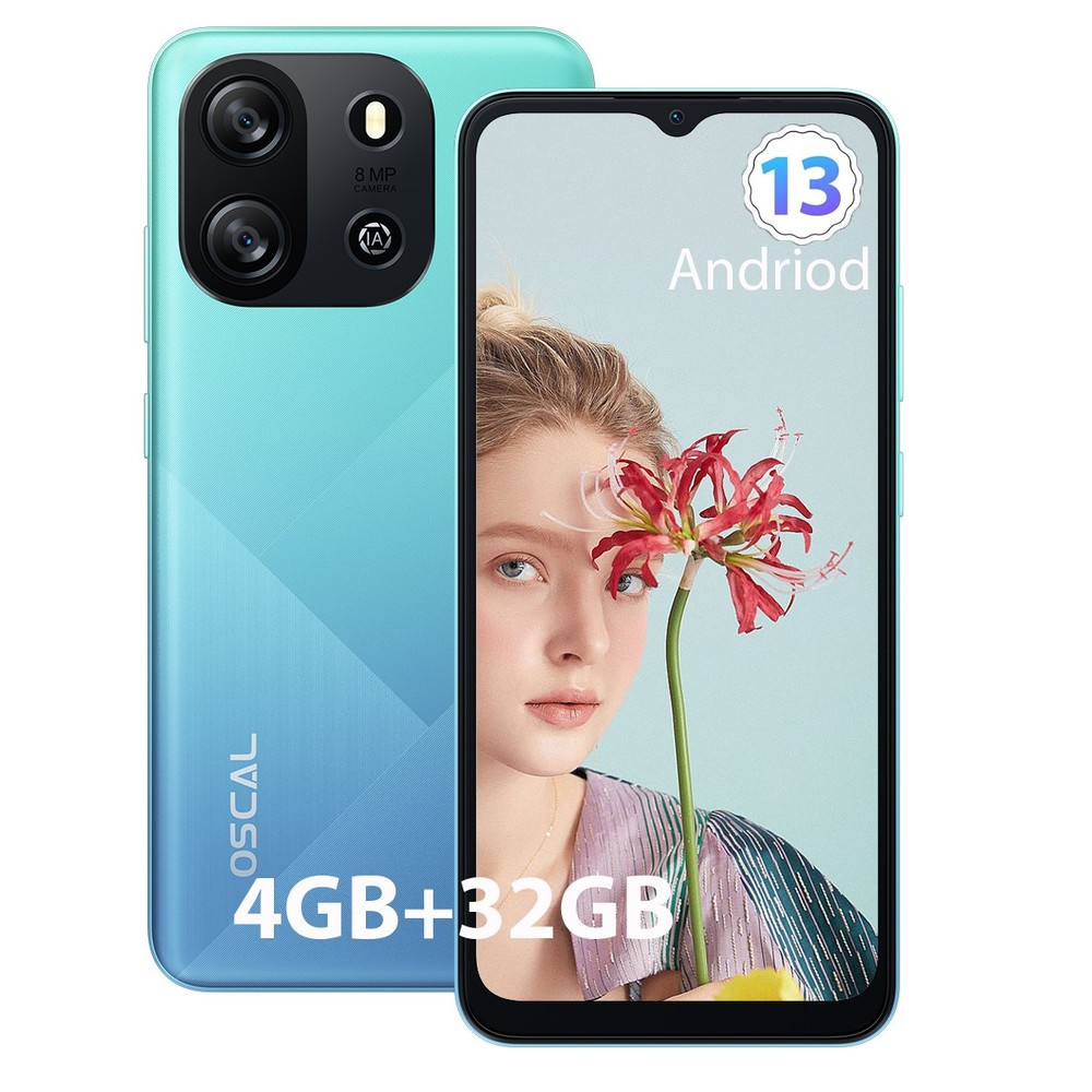 Blackview OSCAL FLAT 1C 4G Smartphone 4GB+32GB 6.56&Prime; HD+ Android 13 Dual SIM 8MP