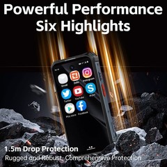 Global MINI 4G LTE Network Android 12 Rugged Cell Phone Outdoors Mobile UNIWA
