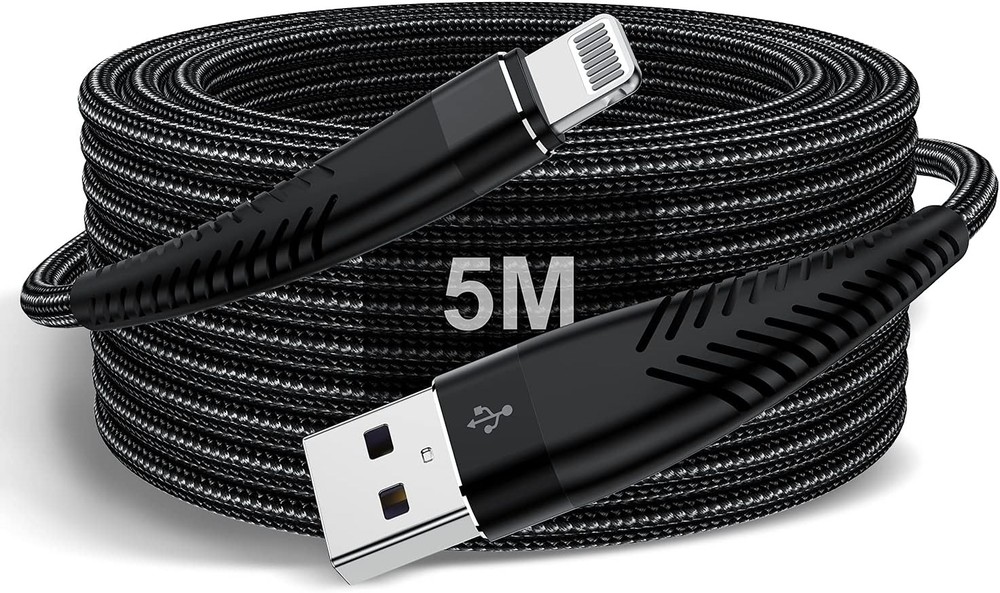 Fast Charging Nylon Braided Charger for iPhone 14 Pro Max/14, 16ft Cable