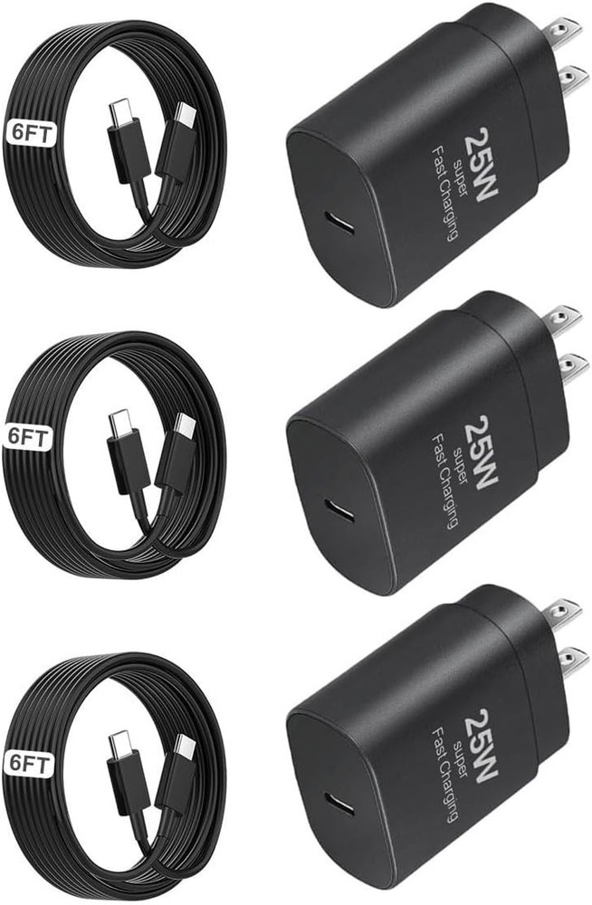 25W USB C Charger, Super Fast Charging Block, Type-C Power Adapter for Android