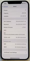 USED WHITE GSM UNLOCKED iPhone 12, 256GB A2172 MGFG3LL/A,84% BATTERY iOS 17.6.1