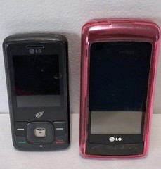 LG VX11000 enV Touch & LG LG290CM Vintage Cel Phone Lot Untested As-Is For Parts