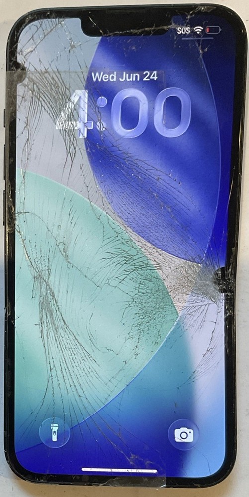 FULL POWER, GSM UNLOCKED MIDNIGHT iPhone 14, 128GB A2649 MPUA3LL/A FOR REPAIR.