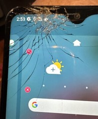 LG K51 LM-K509UM 32GB Black (T-Mobile) Cracked Glass Fast Ship Fair Used