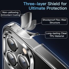 1. For iPhone 13 Pro Max Case Crystal Clear Never Yellow Technology Slim Cover