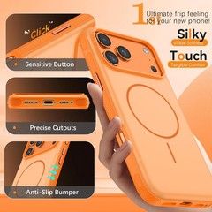 Cosmi Heavy-Duty Opaque Matte Case for iPhone 17 Pro 6.9&Prime; with Strong Magnet