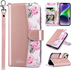 Flip Case with Card Holder for iPhone 14 Plus [RFID Blocking] – Women’s Wallet C