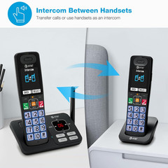 Cordless Phone, Landline Phones for Home with Smart Call Blocker, 3 Handsets Blu