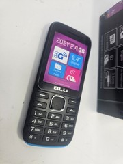 BLU Zoey 2.4 3G Z070L Unlocked Dual SIM Feature Phone Black Blue – Open Box