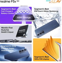 realme P3x 5G (Lunar Silver, 128 GB) (6 GB RAM) Dimensity 6400 Processor