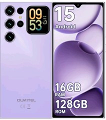 OUKITEL Dual Screen C62 Android 15 Phone, 16GB (4+12 Virtual) + 128GB Unlocked