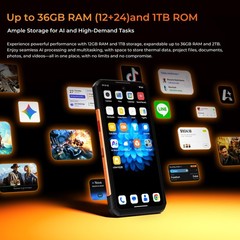 OUKITEL WP500 Rugged Smartphone 36GB+1024GB Android 16 NFC Anti Leakage Button