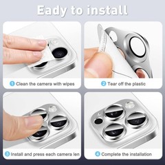 2PCS Camera Lens Protector for iPhone 12 Pro, Metal Aluminum, Anti-Scratch