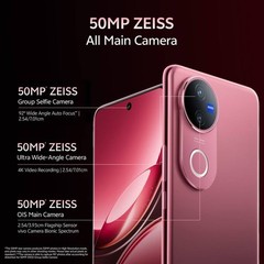 vivo V50 5G Elite Edition (Rose Red 512 GB ) Snapdragon 7 Gen-3 Global Version.