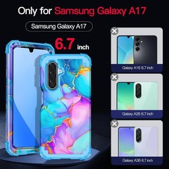 Galaxy A17 5G Case, Heavy Duty Full Body Shockproof Protection 3 in 1 Hybrid Cas
