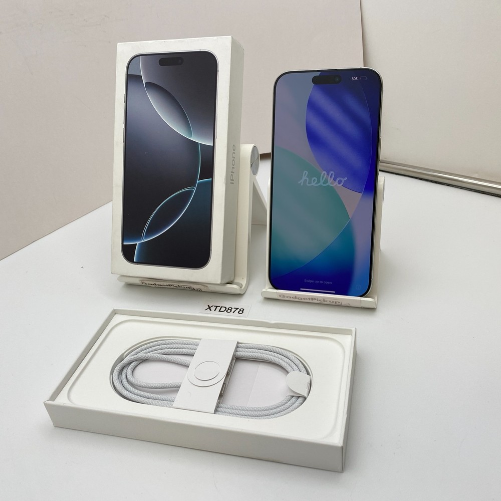 Apple iPhone 16 Pro Max – 256GB – White Titanium (Unlocked) – Open Box