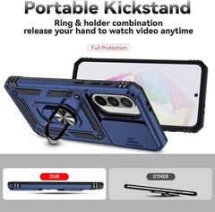 Phone Case for Samsung Galaxy A36 5G/A56 5G with HD Screen Protector & Kickstand