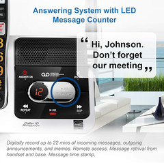 BL102-2 DECT 6.0 2-Handset Cordless Phone for Home with Answering Machine