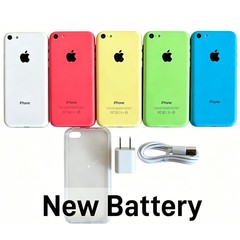 Apple iPhone 5C Unlocked 8/16/32GB BLUE/PINK/WHITE/ YELLOW – New Battery