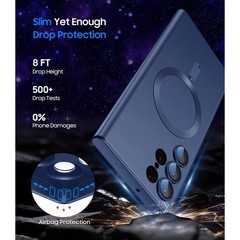 For Samsung Galaxy S23 Ultra Case Magnetic Case,Carbon Fiber Protective Bumper