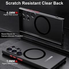 For Samsung Galaxy S25 Ultra Case with Shockproof Protection Back Cover, Black