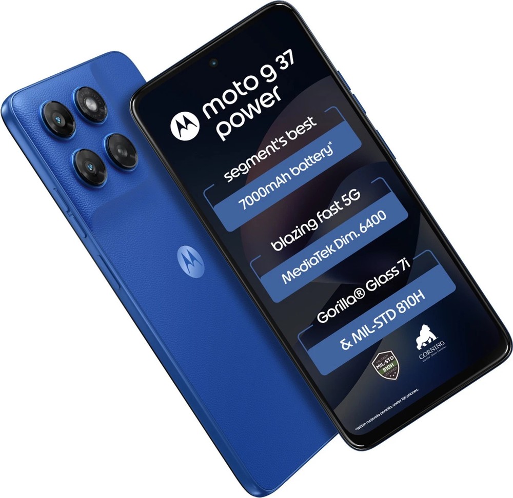 Motorola Moto G37 Power 5G 128GB Unlocked Nautical Blue 7000mAh Battery Rugged
