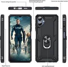 Samsung Galaxy A06 Phone Case with Glass Screen Protector and Camera Lens Protec
