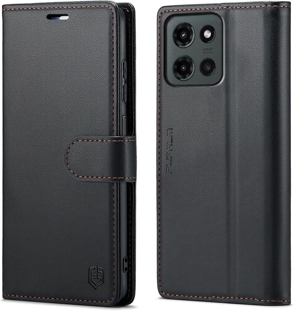 PU Leather Flip Wallet Case for Moto G 5G 2025, RFID Blocking, Kickstand Cover B