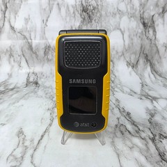 Samsung Rugby SGH-A837 AT&T Flip Phone Yellow/Gray Untested