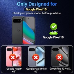 Magnetic for Google Pixel 10 Case, 2X Screen Protector & 1X Camera Lens Protecto