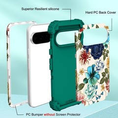 Google Pixel 10 Pro XL Case, Shockproof Heavy Duty Protection Hard Plastic+Silic