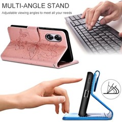 Samsung Galaxy S25 Ultra Flip Folio Wallet Case with Stand [Blue-Butterfly]