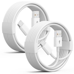 2-Pack 6FT USB-A to USB-C Fast Charger for iPhone 15/16 Pro Max