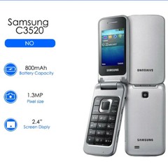 Original Samsung C3520 1.3MP 2.4&Prime; MP3 Unlocked GSM 2G Bluetooth Flip Cellphone