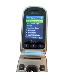 Pantech Breeze III 3 Gray Blue AT&T P2030 Basic Flip Camera Cell Phone Bundle