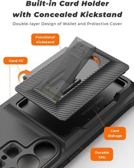For Samsung Galaxy S26 Ultra Case Wallet Heavy Duty ArmorShockproof Rugged Cover