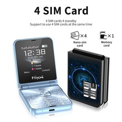 Unlocked SERVO 4 SIM Card Foldable Mobile Cell Phones Dial Torch Magic Voice