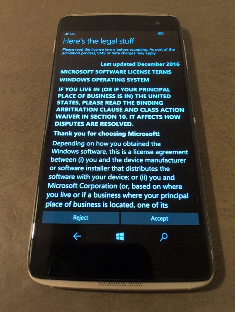 Alcatel IDOL 4S Windows 10 Mobile Smartphone 64GB 21MP 4GB RAM 5.5&Prime; Black