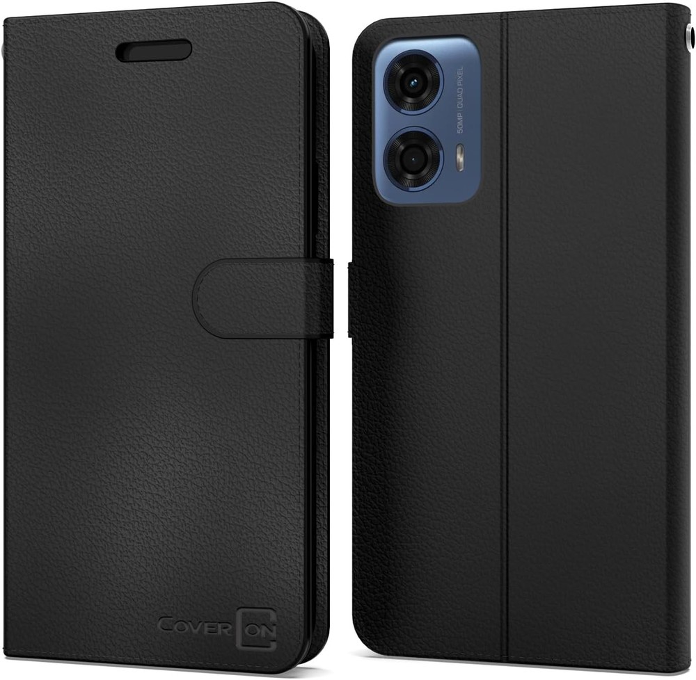 1. For Motorola Moto G Power 5G 2024 Leather Case, RFID Blocking Flip Folio