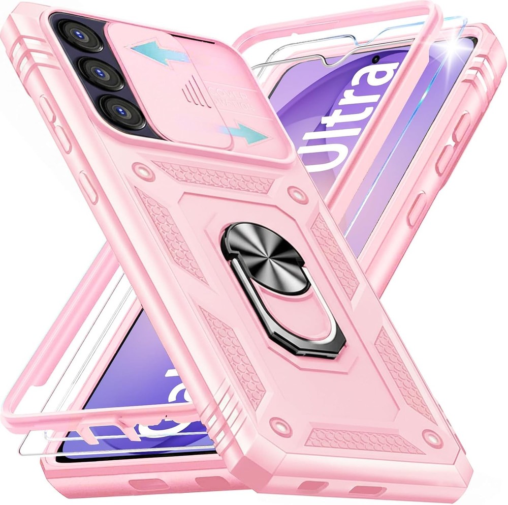 KEKBOXQ Pink Shockproof Case for Samsung Galaxy S26 Ultra with 2X Screen Protect