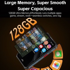 Global MINI 4G LTE Network Android 12 Rugged Cell Phone Outdoors Mobile UNIWA