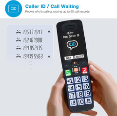 DECT 6.0 Cordless Phone, 3-Handset – Smart Call Blocker, Bluetooth Connect to Ce