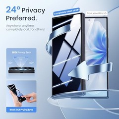 4 Pack Front Privacy Screen Protector & Camera Lens Protector for Samsung Galaxy