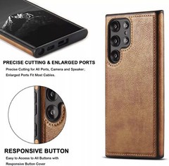 Samsung Galaxy S22 Ultra Case Leather Soft Shockproof Protective Phone Cover