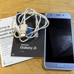 Samsung Galaxy J3 SM-J337A 16GB AT&T Silver W/ Manual And Power Cord Unlocked