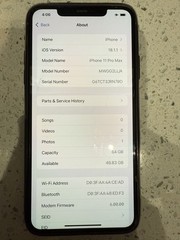 Apple iPhone 11 Pro Max 64GB A2161 Silver Unlocked Very Good Condition + 5 Cases
